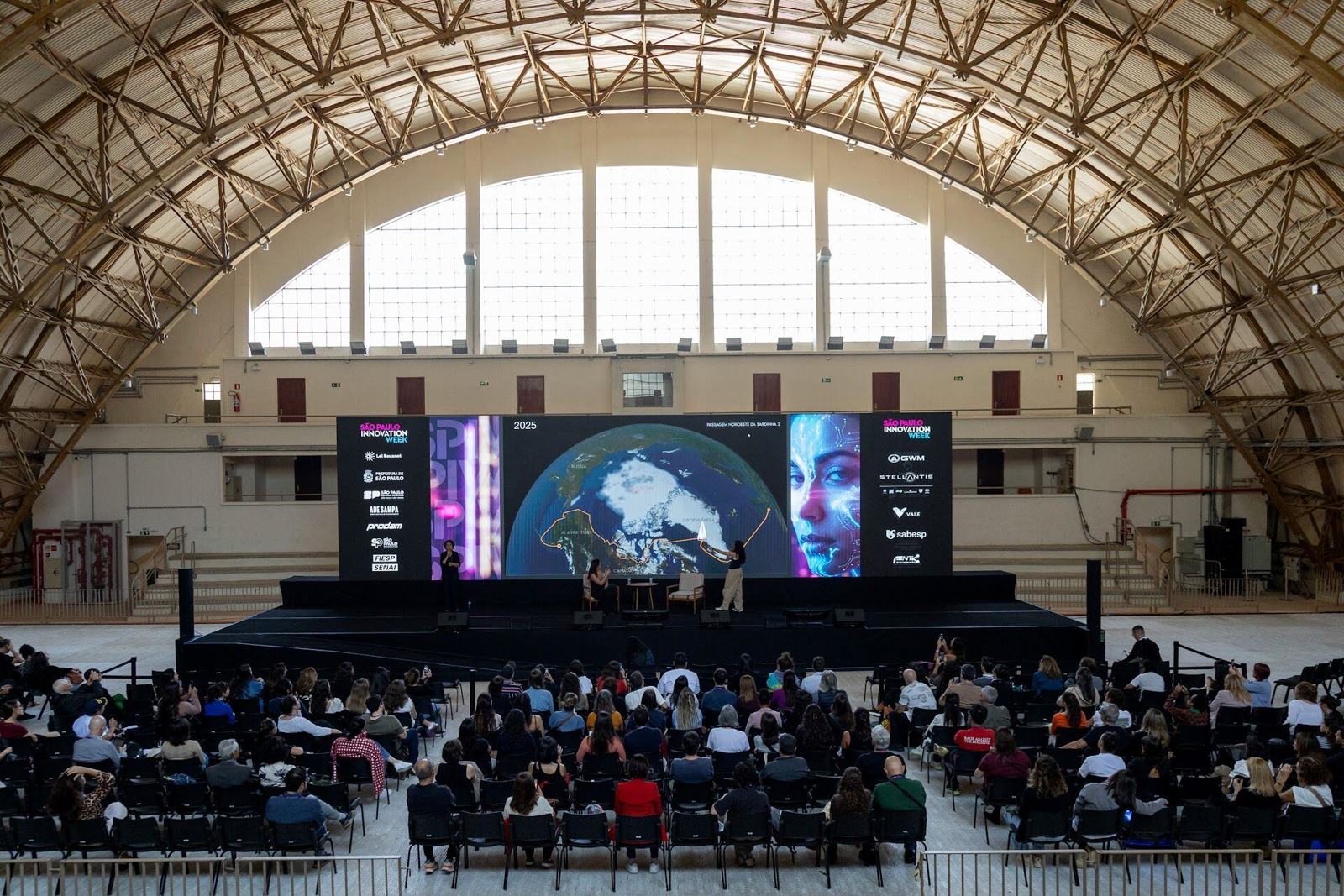 Auditorium under the Pacaembu arch